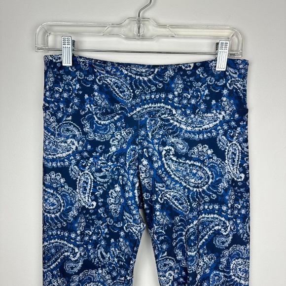 Onzie Blue Paisley High Waist Leggings Size M/L - Picture 3 of 5